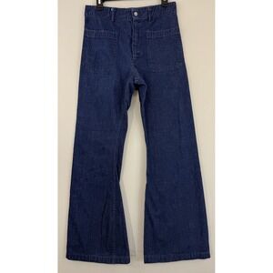 Vtg Seafarer Sailor Flare Jeans Fits 30x31 Talon Zip Fabric By Erwin Seagoing